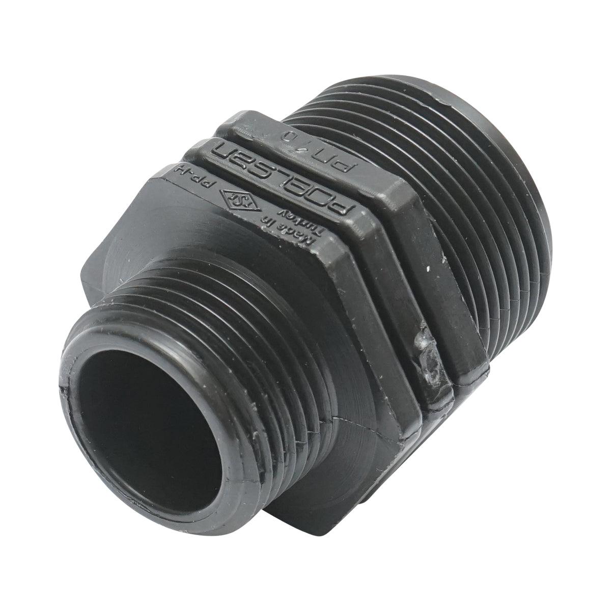 Nipplo riduttore per sistemi di irrigazione, 1 1/4" x 1", PN10, Nipplo, riduzione con filettatura esterna 1 1/4" x 1", PN10 - immagine 2