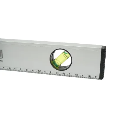 Nivella magnetica in alluminio, 1000mm, con 3 bolle di livello e righello graduato 0-100cm, Crownman - immagine 5