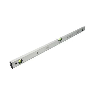 Nivella magnetica in alluminio, 1000mm, con 3 bolle di livello e righello graduato 0-100cm, Crownman - immagine 3