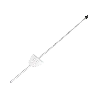 Pali in ferro con isolatore per recinto elettrico, pali ferro 1080mm isolatore 59x33mm per recinzioni elettriche, Breckner Germany
