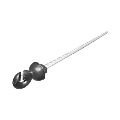 Pali in ferro con isolatore per recinto elettrico, pali ferro 1080mm isolatore 59x33mm per recinzioni elettriche, Breckner Germany - immagine 4