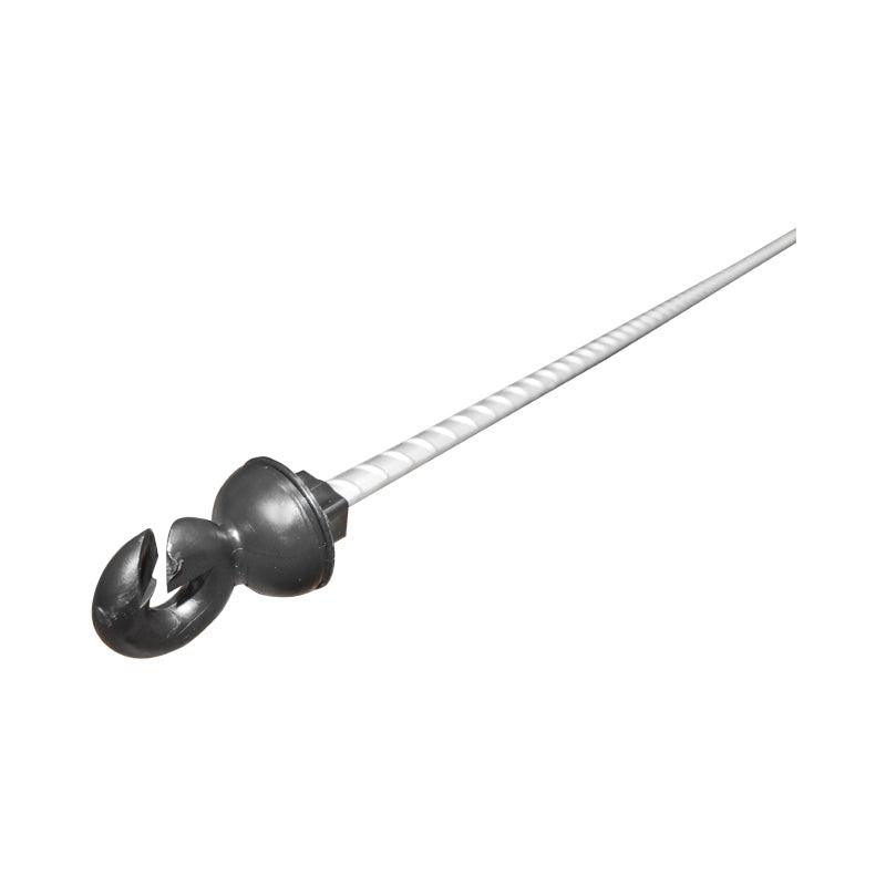 Pali in ferro con isolatore per recinto elettrico, pali ferro 1080mm isolatore 59x33mm per recinzioni elettriche, Breckner Germany - immagine 4
