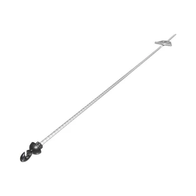 Pali in ferro con isolatore per recinto elettrico, pali ferro 1080mm isolatore 59x33mm per recinzioni elettriche, Breckner Germany - immagine 3