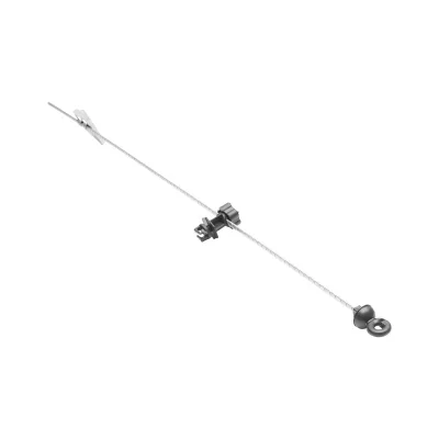 Pali in ferro con isolatori per recinto elettrico, pali ferro 1080mm con isolatore testa 59x33mm + isolatore regolabile per recinzioni elettriche, Breckner Germany - immagine 2