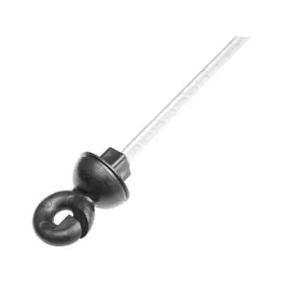 Pali in ferro con isolatori per recinto elettrico, pali ferro 1080mm con isolatore testa 59x33mm + isolatore regolabile per recinzioni elettriche, Breckner Germany - immagine 4