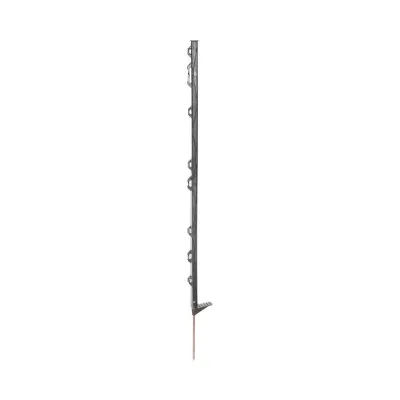 Pali per recinto elettrico, pali per recinzioni elettriche 8 Occhielli,1100 mm, colore Nero, Breckner Germany - immagine 3