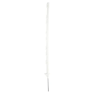 Pali per recinto elettrico, pali per recinzioni elettriche 8 Occhielli,1210 mm, colore Bianco, Breckner Germany