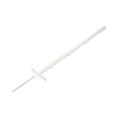 Palo in plastica bianca da 1050 mm per filo di recinzione elettrica Breckner Germany - immagine 2