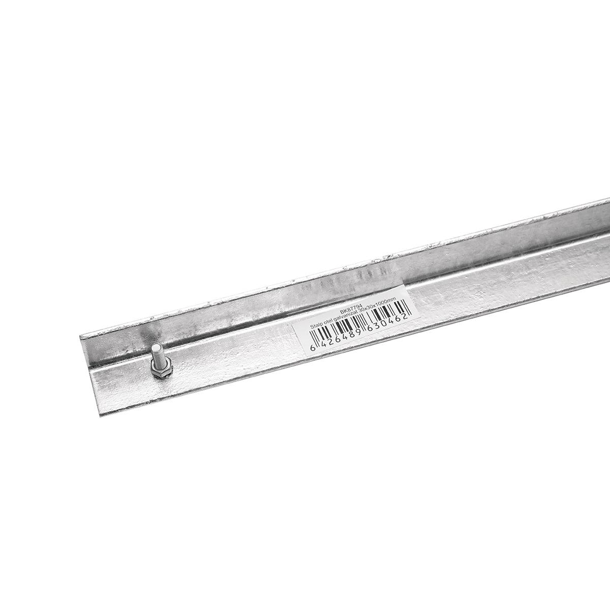Palo per la Messa a Terra recinto elettrico, palo di messa a terra 30x30x1000mm zincato Breckner Germany - immagine 4