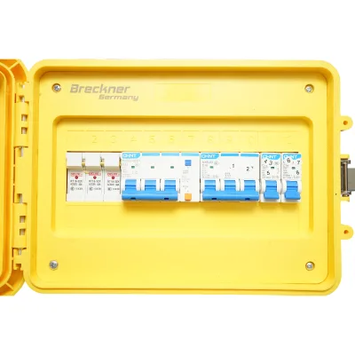 Pannello di gruppo prese portatili per organizzazione cantiere 2x415V/16A, 6x230V/16A, 300x230x287mm IP44/IP54 Breckner Germany - immagine 6