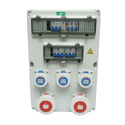 Pannello gruppo prese organizzazione cantiere 2x415V/32A, 3x250V/16A, 18 moduli 540x360x180mm IP67 SUNTREE