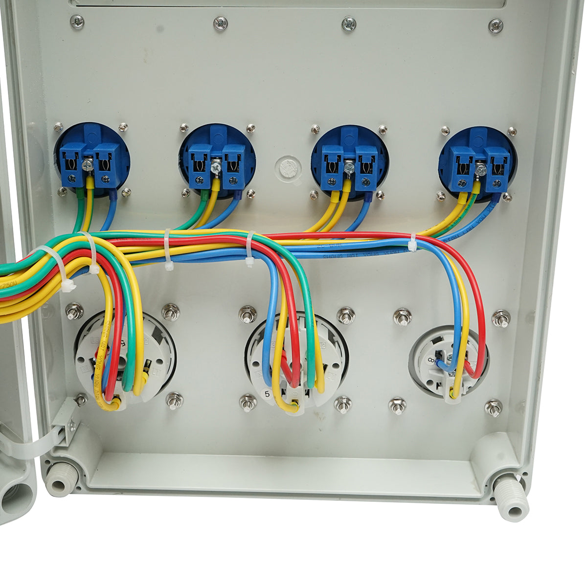 Pannello gruppo prese organizzazione cantiere 4x230V/16A, 2x400V/32A, 1x250V/16A, 12 moduli 400x300x186mm IP44/IP67 SUNTREE - immagine 5