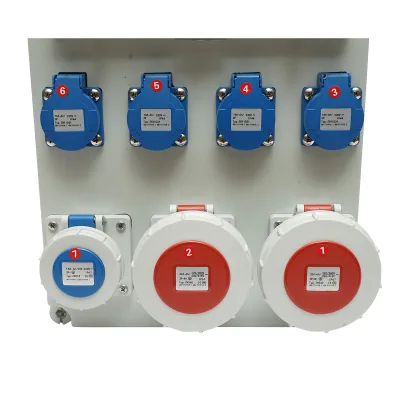 Pannello gruppo prese organizzazione cantiere 4x230V/16A, 2x400V/32A, 1x250V/16A, 12 moduli 400x300x186mm IP44/IP67 SUNTREE - immagine 3