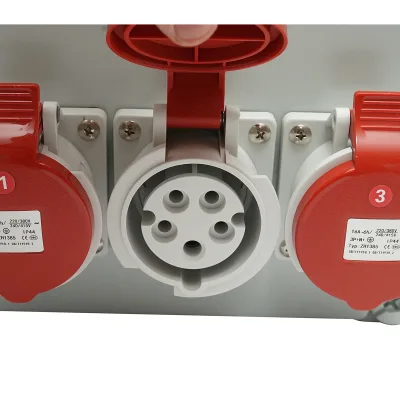 Pannello gruppo prese per organizzazione cantiere 2x230V/16A, 3x415V/16A, 330x330x170mm IP44/IP67 SUNTREE - immagine 6