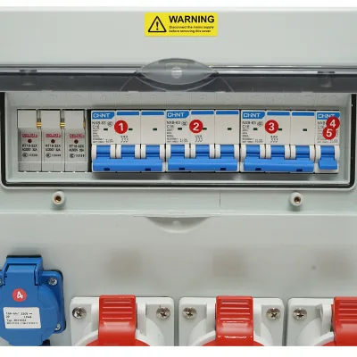 Pannello gruppo prese per organizzazione cantiere 2x230V/16A, 3x415V/16A, 330x330x170mm IP44/IP67 SUNTREE - immagine 5