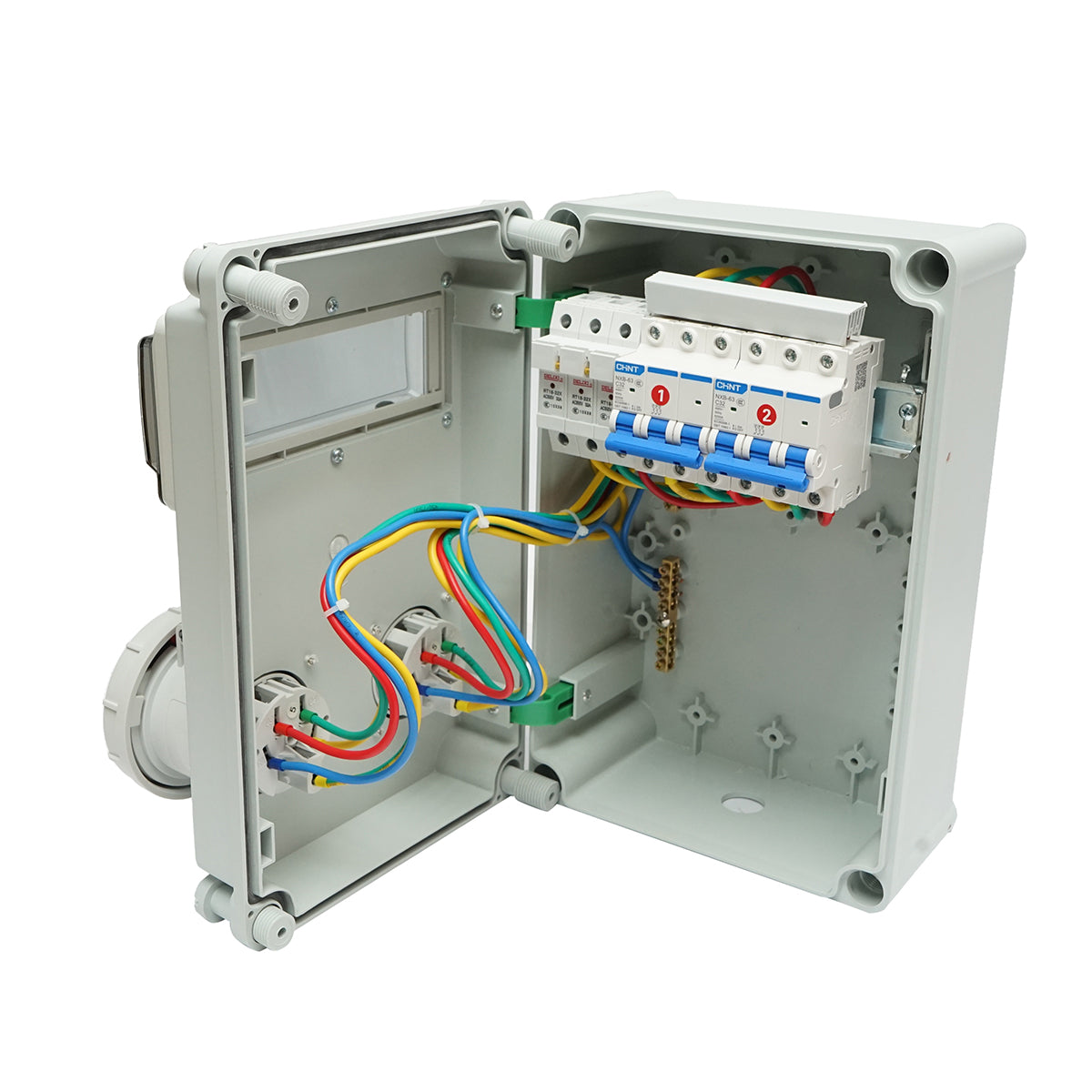 Pannello gruppo prese per organizzazione cantiere 2x400V/32A, 6 moduli, 340x220x160mm IP67 SUNTREE - immagine 2