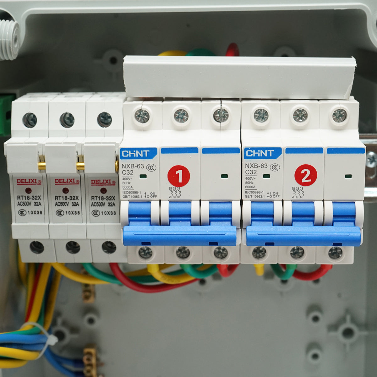 Pannello gruppo prese per organizzazione cantiere 2x400V/32A, 6 moduli, 340x220x160mm IP67 SUNTREE - immagine 5
