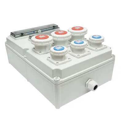 Pannello gruppo prese per organizzazione cantiere 3x415V/32A, 3x250V/16A, 10 moduli, 540x360x180mm IP67 SUNTREE - immagine 3