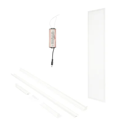 Pannello LED Slim 40W, 220V, IP20, 6500K, 1200x300mm con cornice di montaggio applicata - immagine 2