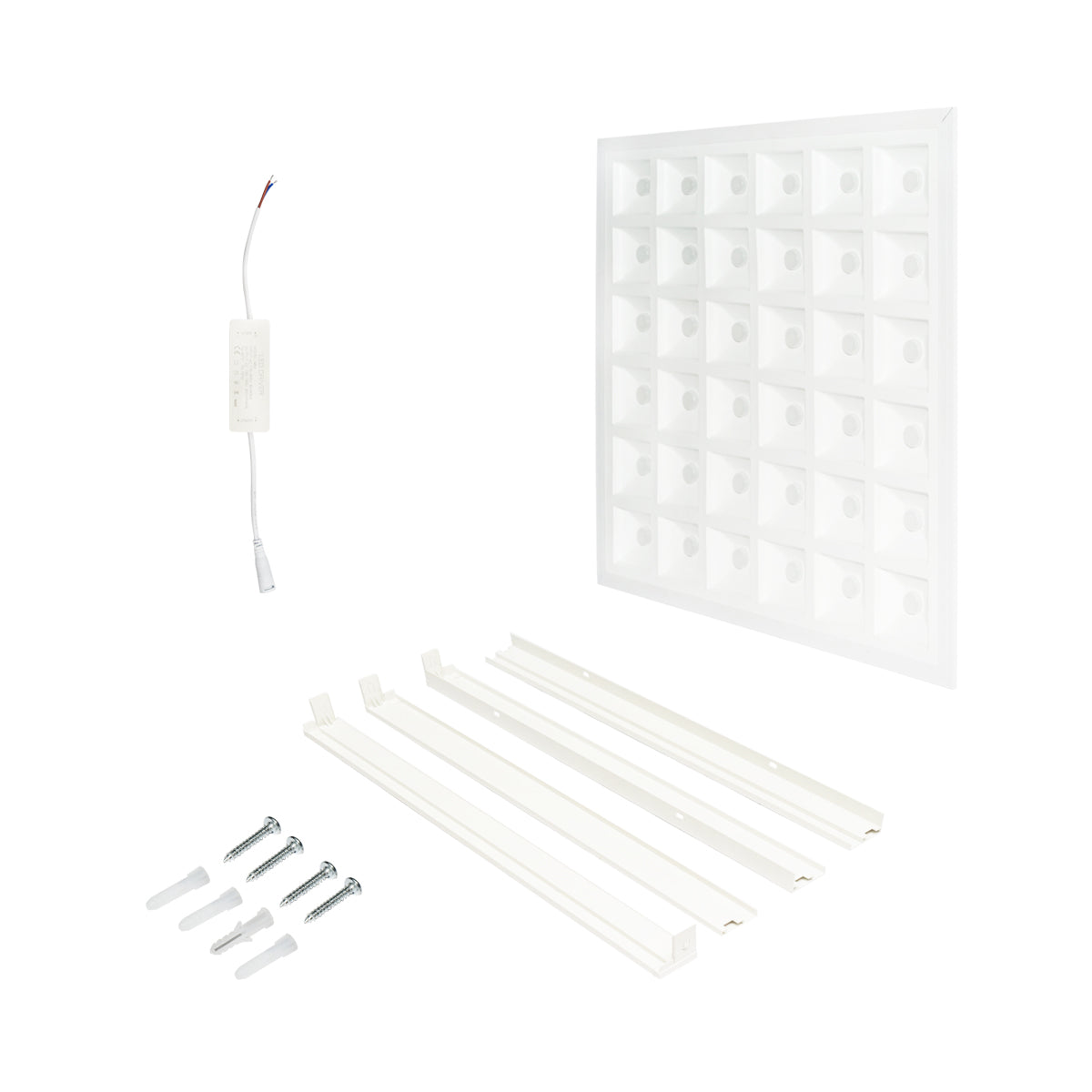 Pannello LED Slim 48W, 220V, IP20, 600x600x43mm da applicare o per soffitto a cassettone con driver incluso - immagine 2