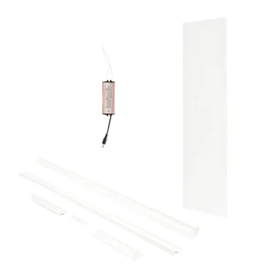 Pannello LED Slim 48W, 220V, IP20, 6500K, 1200x300mm con cornice di montaggio applicata - immagine 2