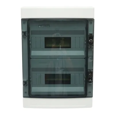 Pannello portafusibili da superficie 2 file, 24 moduli 420x298x138mm IP65 Breckner Germany