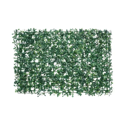 Pannello siepe artificiale verde decorativa con foglie piccole 40x60x3 cm - immagine 2