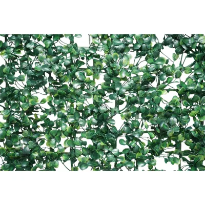 Pannello siepe artificiale verde decorativa con foglie piccole 40x60x3 cm - immagine 5