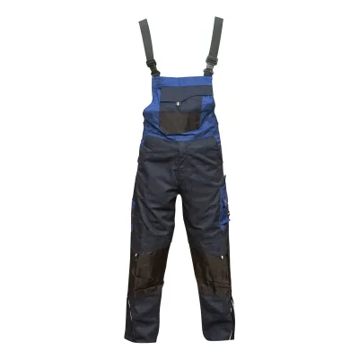 Pantaloni da lavoro con pettorina, tuta in poliestere e cotone, blu navy, taglia S Breckner Germany