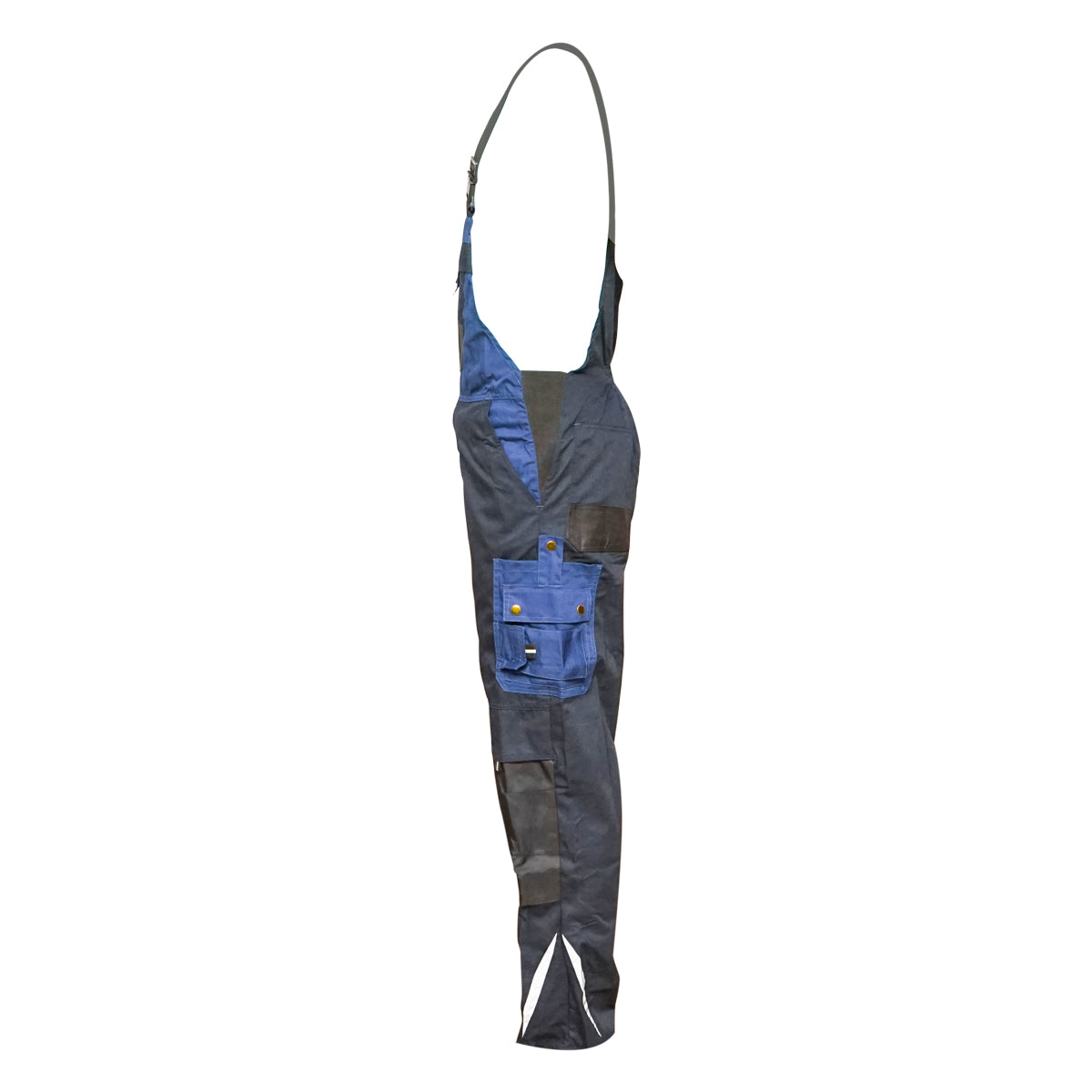 Pantaloni da lavoro con pettorina, tuta in poliestere e cotone, blu navy, taglia S Breckner Germany - immagine 3