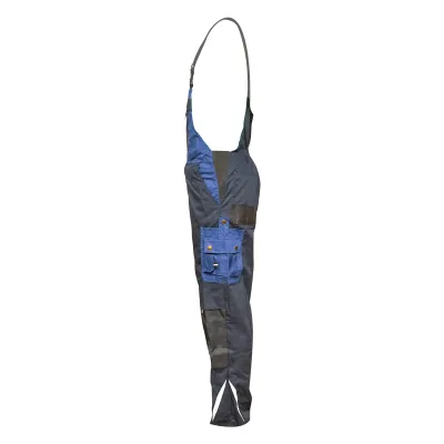 Pantaloni da lavoro con pettorina,tuta in poliestere e cotone, blu navy, taglia M Breckner Germany - immagine 3