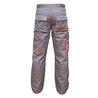 Pantaloni da lavoro in poliestere e cotone 235g/m², grigi con arancione, taglia 50 Breckner Germany - immagine 4