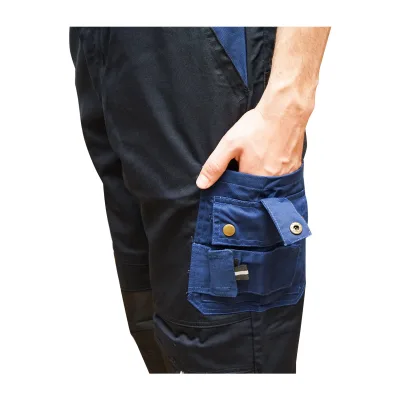 Pantaloni da lavoro in poliestere e cotone, blu navy, taglia L Breckner Germany. - immagine 6