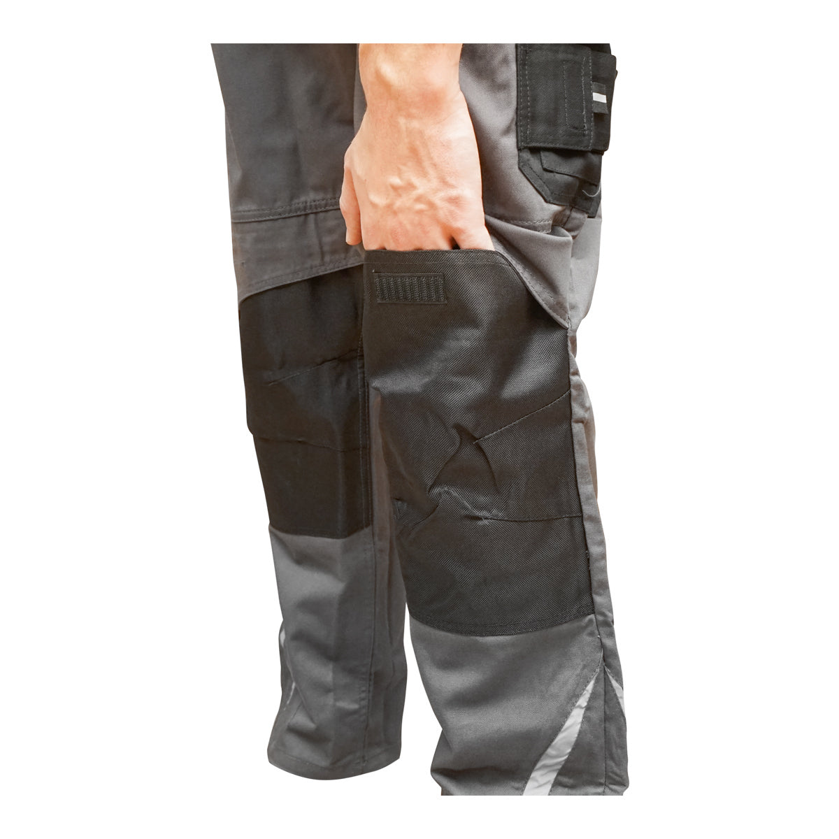Pantaloni da lavoro in poliestere e cotone, grigi e neri, taglia XXL Breckner Germany - immagine 5