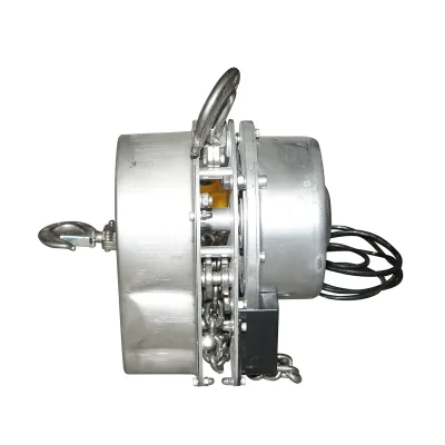 Paranco elettrico in acciaio inox 380V, 500W con catena da 3 m, carico massimo 1000 kg, gancio di sicurezza Breckner Germany - immagine 3