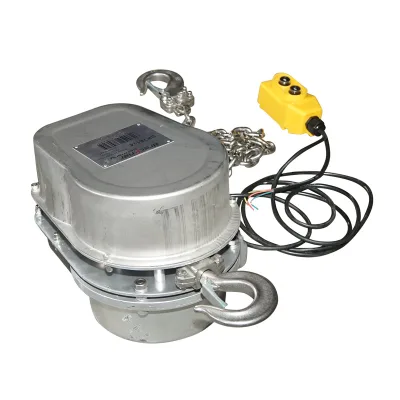Paranco elettrico in acciaio inox 380V, 500W con catena da 3 m, carico massimo 1000 kg, gancio di sicurezza Breckner Germany - immagine 4