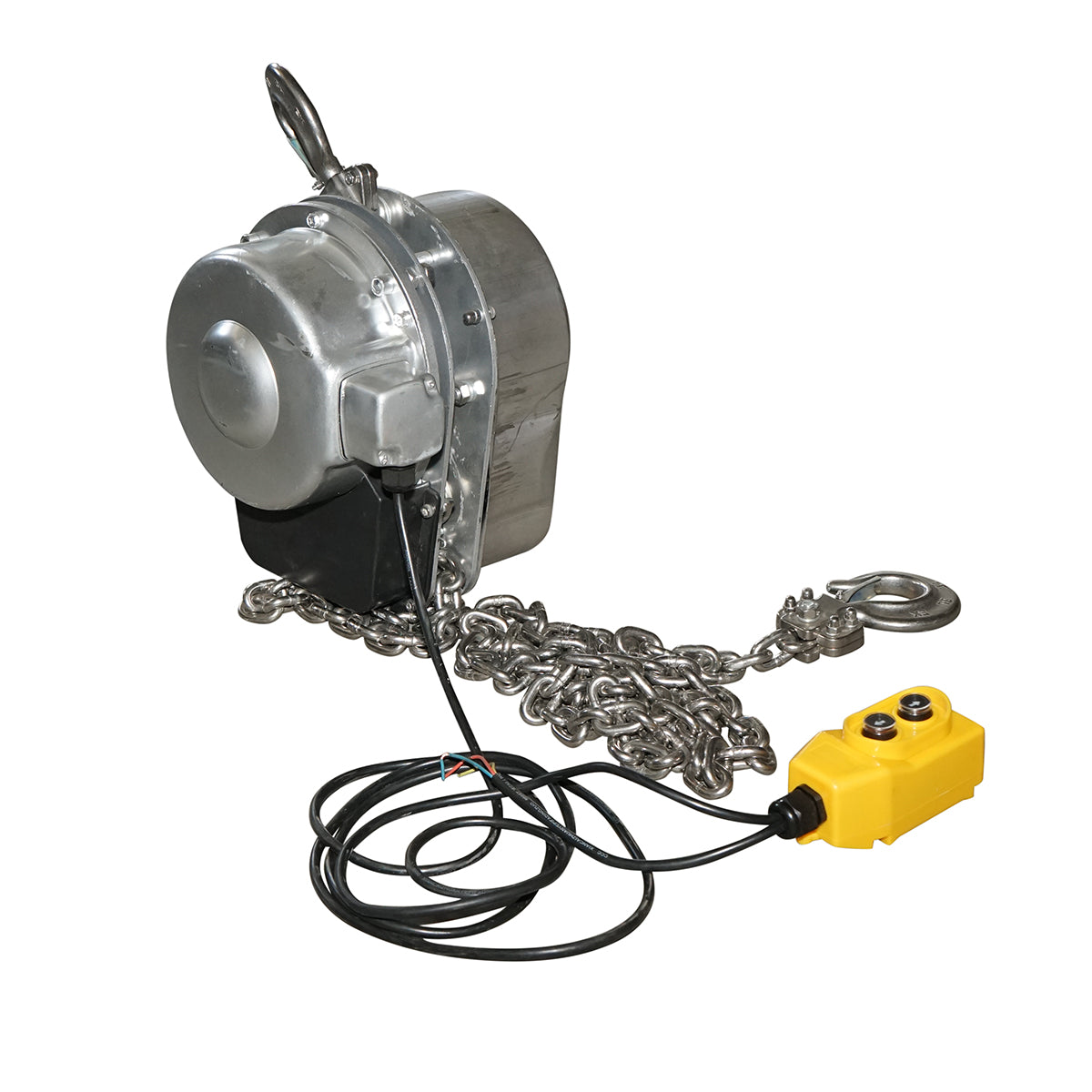 Paranco elettrico in acciaio inox 380V, 500W con catena da 3 m, carico massimo 1000 kg, gancio di sicurezza Breckner Germany - immagine 2