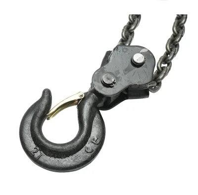 Paranco manuale a catena, portata massima 2000 kg, lunghezza catena 3 m e gancio di sicurezza. - immagine 3