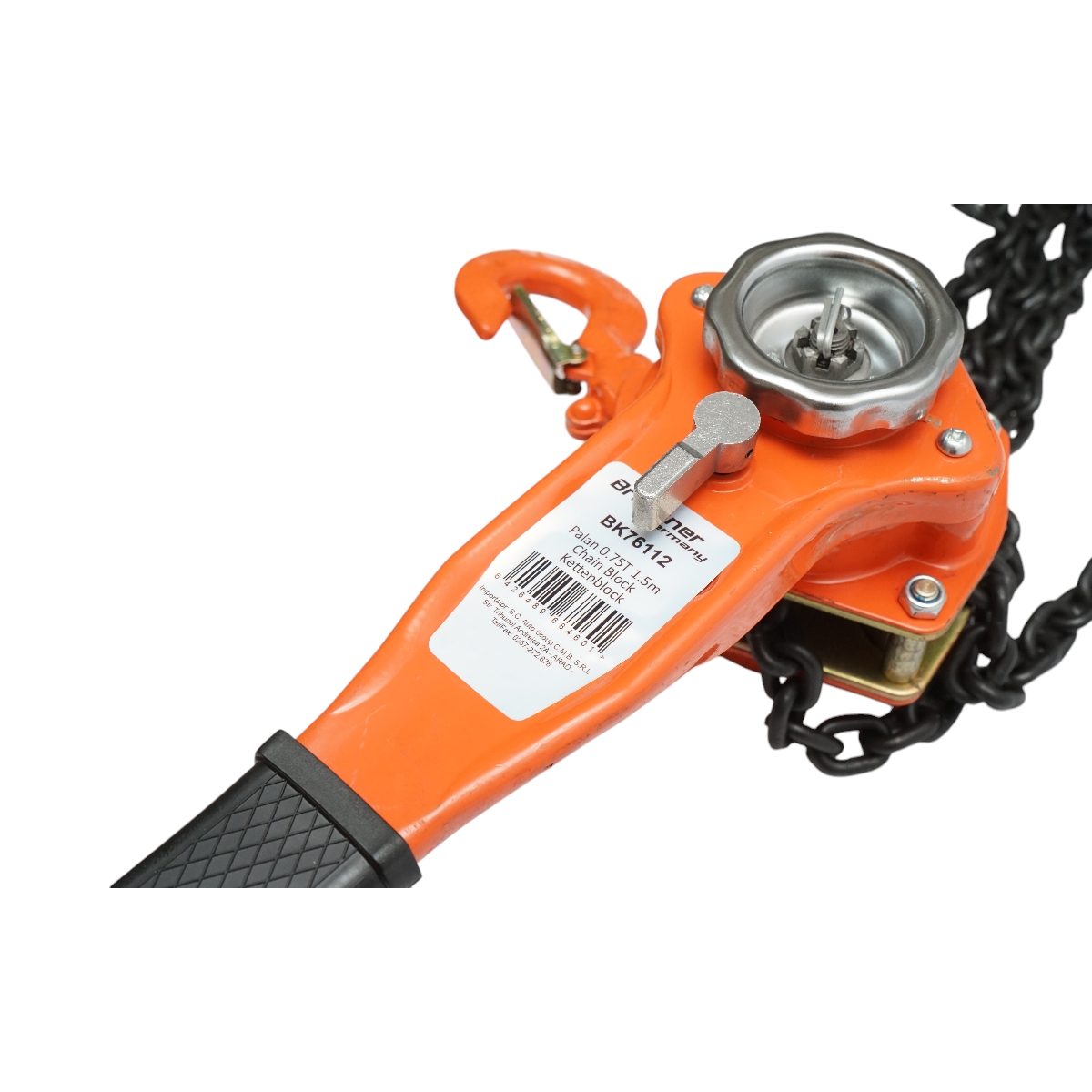 Paranco manuale a leva da 750 kg, catena da 1,5 m, gancio di sicurezza Breckner Germany - immagine 6