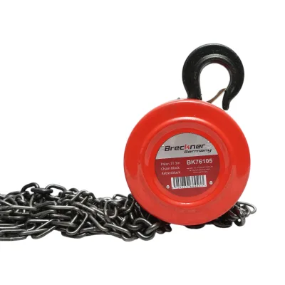 Paranco manuale con catena da 3 m, carico massimo 1000 kg, gancio di sicurezza Breckner Germany - immagine 4