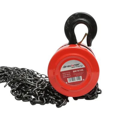 Paranco manuale con catena da 3 m, portata massima 2000 kg, gancio di sicurezza Breckner Germany - immagine 4