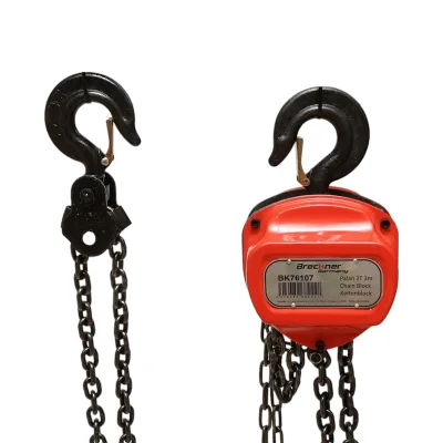 Paranco manuale con catena da 3 m, portata massima 2000 kg, gancio di sicurezza Breckner Germany - immagine 2