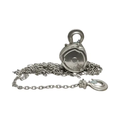 Paranco manuale in acciaio inox con catena da 3 m, portata massima 1000 kg, gancio di sicurezza. Breckner Germany - immagine 3