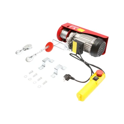 Paranco/gru elettrica 220V/50Hz 850W, carico massimo 200/400kg, velocità di sollevamento 5-10m/min, altezza di sollevamento 6-12m, protezione IP40 - immagine 2