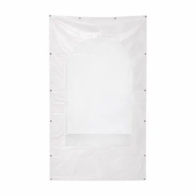 Parete laterale per gazebo 2x2,8 m bianca con vetro trasparente LP64
