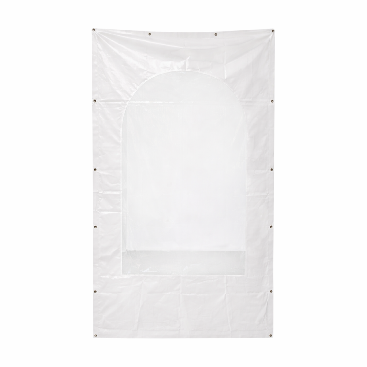 Parete laterale per gazebo 2x2,8 m bianca con vetro trasparente LP64
