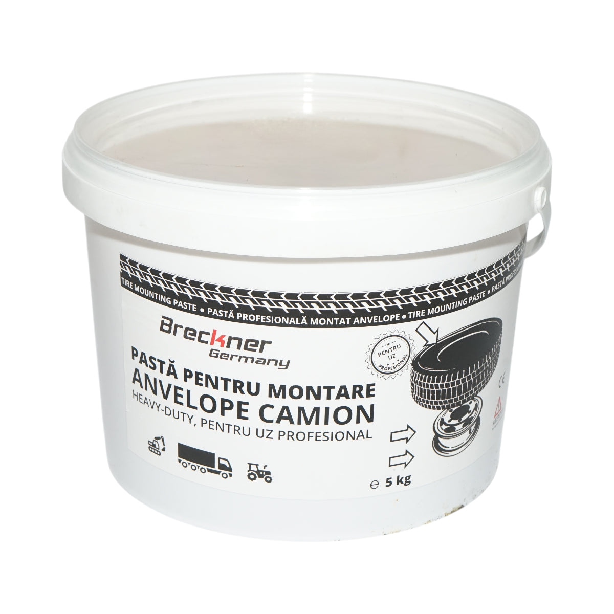 Pasta beige per montaggio pneumatici per autocarri pesanti, 5 kg, USO PROFESSIONALE Breckner Germany