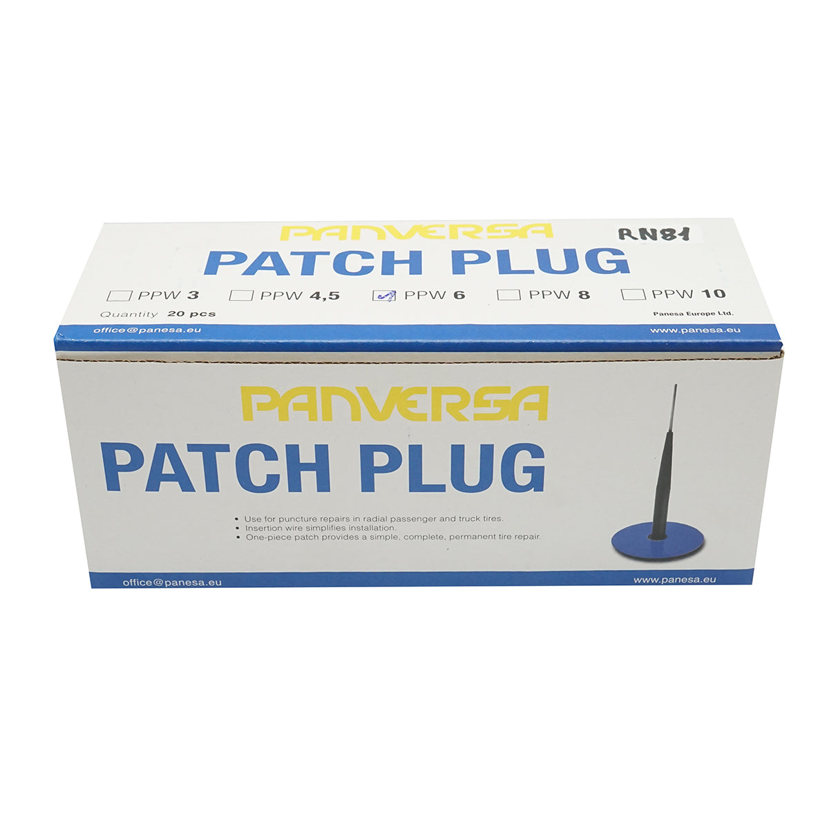 Patch vulcanizzanti universali a forma di fungo da 6 mm, 10 pezzi/set PPW-6 Panversa - immagine 2