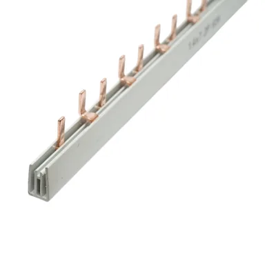 Pettine di collegamento (busbar) monofase 1 m, 2P, 63 A, 56 moduli, per l’alimentazione di interruttori automatici Longroad - immagine 5