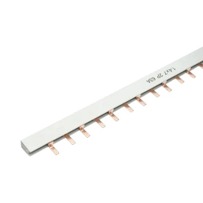 Pettine di collegamento (busbar) monofase 1 m, 2P, 63 A, 56 moduli, per l’alimentazione di interruttori automatici Longroad
